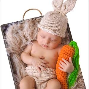Newborn rabbit crochet outfit